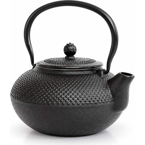 Oypla 1.5L Japanese Style Testsubin Cast Iron Hob Nail Teapot with Stainless Steel Infuser (1/5)