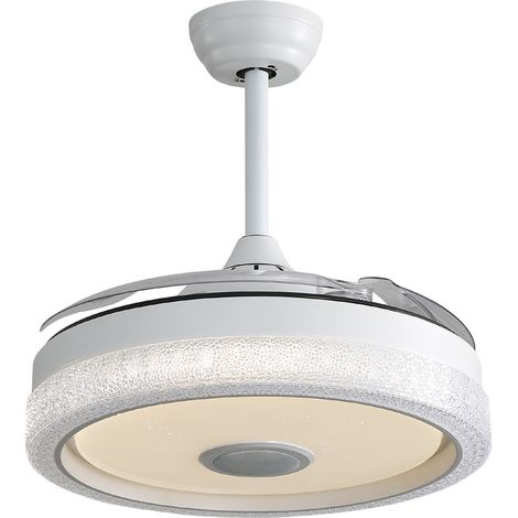 Ventilador de techo de 42 pulgadas con luz LED 32W multicolor RGB, 3 aspas ABS y motor DC (1/5)