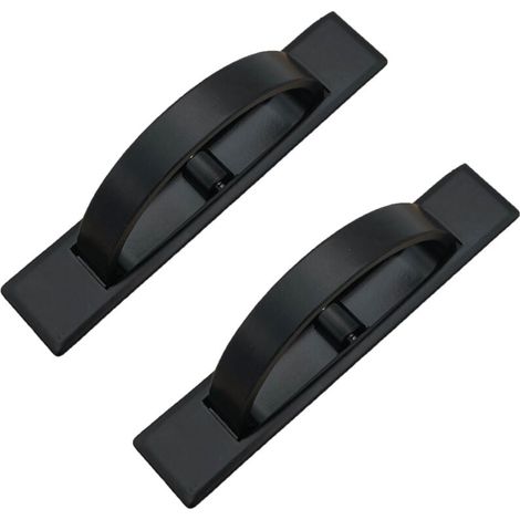Tatami built-in door handle, hidden handle for drawer cabinet with screws, black, YMYNY (1/4)