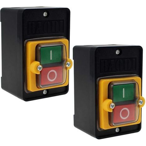 Interruttore a pulsante AC 220V / 380V 10A per macchine tessili meccaniche - 2 pezzi (1/4)