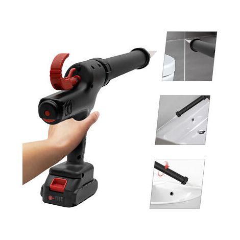 6-Speed Handheld Cordless Caulking Gun Electric Sealant Gun Tool w/Toolbox 8000N (1/5)