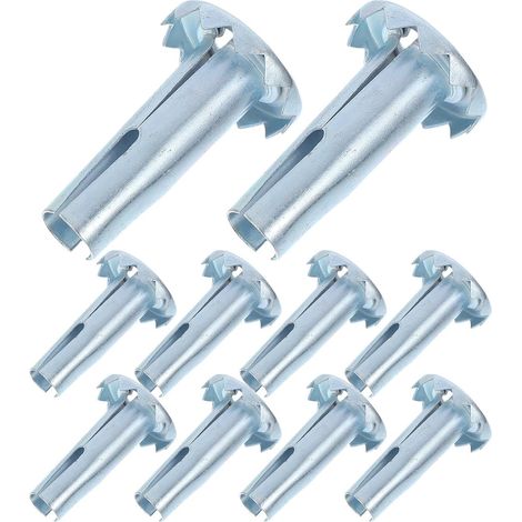 10-Piece Silver Iron Stable Connection Inserts for Caster Sleeves and Versatile Use for Office Chairs, Suitable for Wooden Office Chair Casters (1/5)