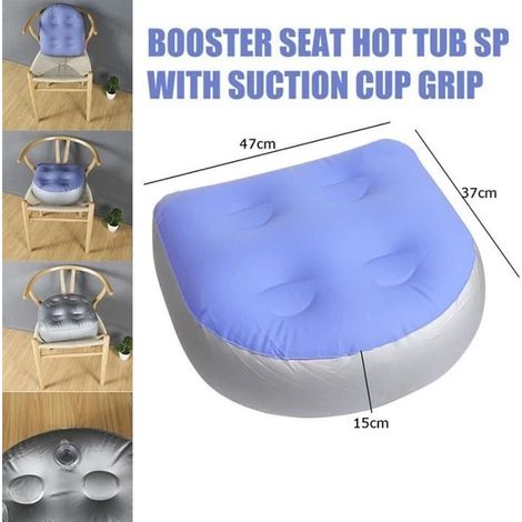 Coussin de bain gonflable Marqueune - Accessoires de spa - Doux - Tapis de massage - Pour adultes et enfants - Bleu (1/4)