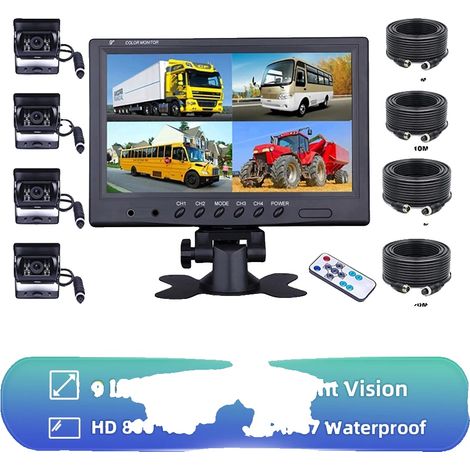 Monitor para coche, pantalla de 9 pulgadas, resolución de alta definición, enchufe europeo. (1/2)