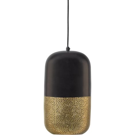 Suspension en métal noir et doré 36cm TULLE (1/4)