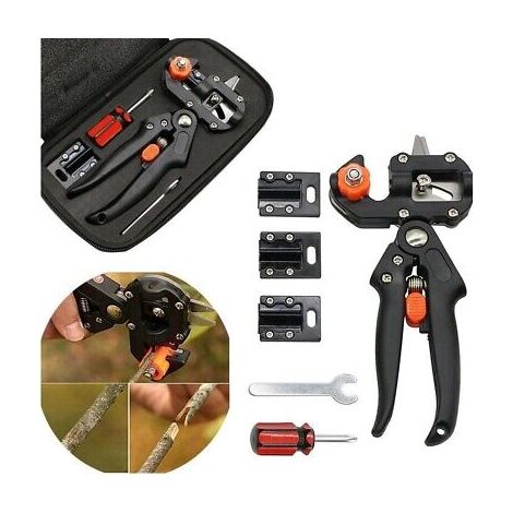 Pinza innestatrice manuale 3 innesti per piante e fiori + astuccio e accessori (1/3)