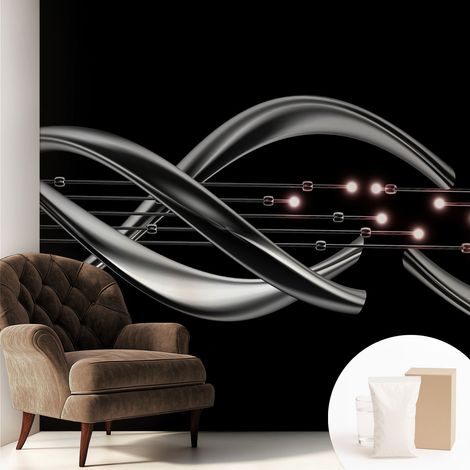 Papier peint intissé mural classique avec imprimé motifs décoratifs design élégant non‑tissé Motif tressé 250x250 cm (1/5)