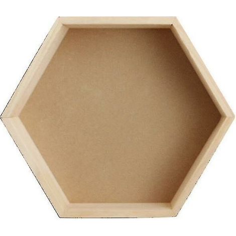 Étagère murale en bois massif présentoir étagère hexagonale en nid d'abeille-14824 cm- (1/5)