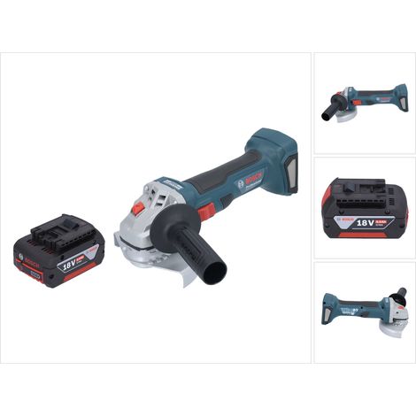 Bosch GWS 18V-7 Smerigliatrice angolare professionale a batteria 18 V 125 mm senza spazzole + 1x batteria ricaricabile 4,0 Ah - senza caricabatterie