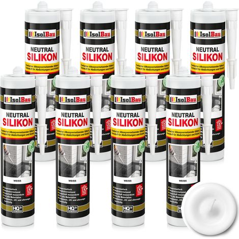 IsolBau Silicone Neutro Bianco Neutralsilikon 8 x 300ml (1/5)