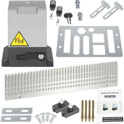 SWANEW Motorizzazione cancello 750W Scorrevole Elettrico Automatico 220V Peso 1600 kg Cancello Scorrevole Lunghezza massima 12m per anta Velocità 39 ft/min Con telecomando + chiave (1/5)