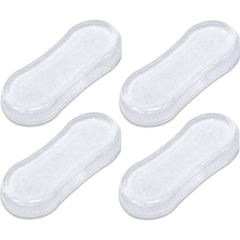 Set di 4 ammortizzatori per sedile WC, accessori per WC, coperchio WC, guarnizione per sedile WC, riduzione del rumore con adesivo forte (1/4)