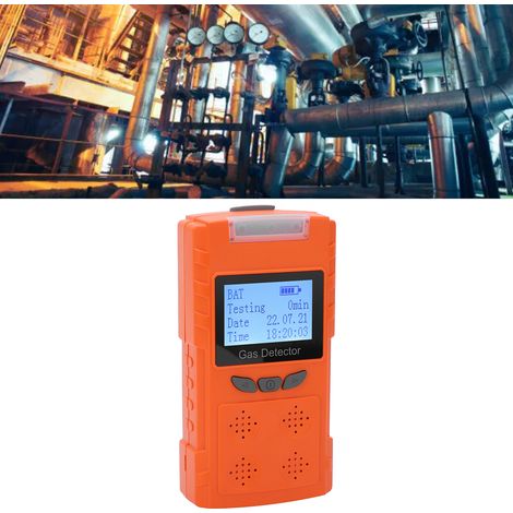 Détecteur de gaz toxiques et nocifs 4 en 1 PLT850 : gaz combustibles, oxygène, monoxyde de carbone, sulfure d’hydrogène, norme européenne 100-240 V (1/5)