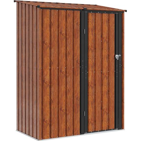 Cabanons de jardin Marron 153,5 x 86 x 200 cm Métал vidaXL