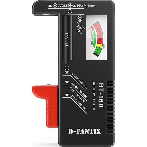 Testeur de Piles Universel, contrôleur de tension de batterie pour AA AAA C D 9V Batteries à clé à clé 1.5V (modèle: BT-168) (1/5)