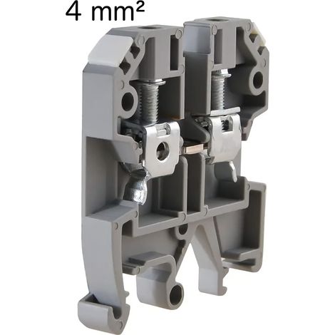 Bloque de terminales borne de paso carril DIN  4mm (azul)