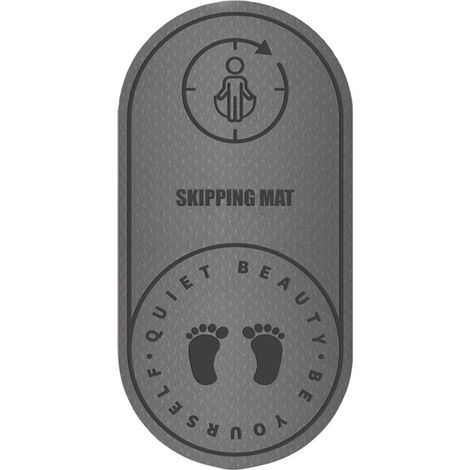 Tapis de corde à sauter pour exercices - Tapis de saut silencieux et épais (6 mm/8 mm), résistant et antidérapant, idéal pour le yoga et le Pilates.