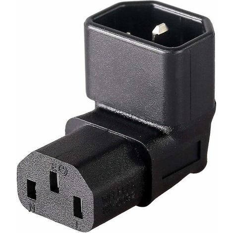adaptateur Secteur Iec C14 Vers C13 / Pdu Plug Tv Lcd Montage Mural Angle De 90 Degrs (1/3)