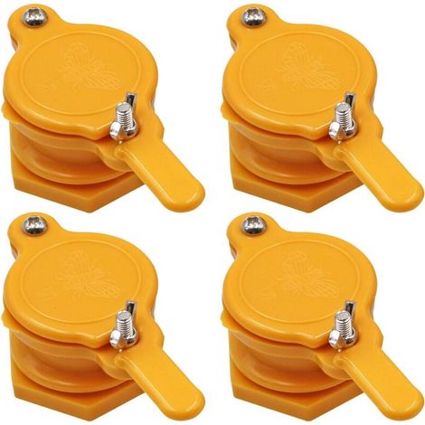 CSPARKV 4 PCS Robinet Extracteur de Miel de Vanne de Miel en Nylon Ruche Abeille ​de Robinet de Miel pour Apiculteur Outil D'éQuipement D'Apiculture