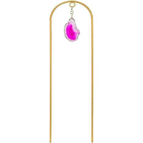 Support pour plantes grimpantes en forme de lune, treillis de jardin en agate avec pendentif en forme de U.