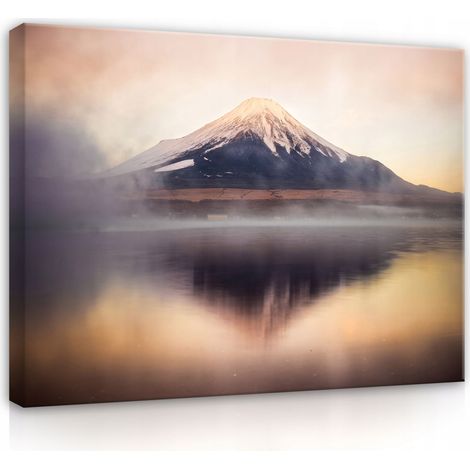 Peinture montagnes paysage nature sur toile 120x80 (1/3)