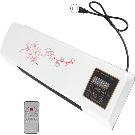 Radiateur soufflant mural électrique avec télécommande Chauffage et ventilation double fonction Protection surchauffe ABS (1/5)