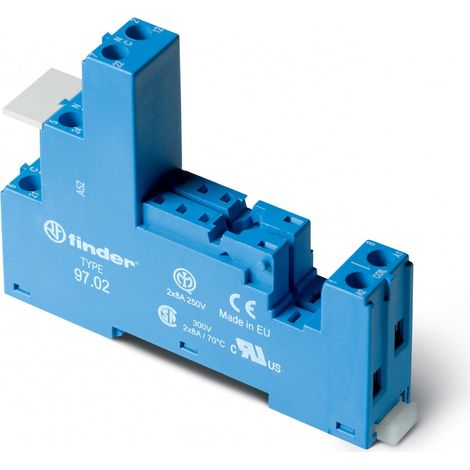 support pour relais finder 4652 - etrier métal - finder 9702sma