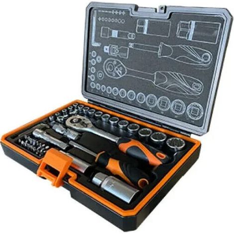 Set chiavi a bussola e inserti kendo in valigetta 45 pezzi (1/2)