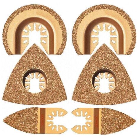 6 pièces Scie oscillantes en carbure de diamant pour Bosch Chicago Craftsman Dewalt Dremel Fein Genesis Harbor