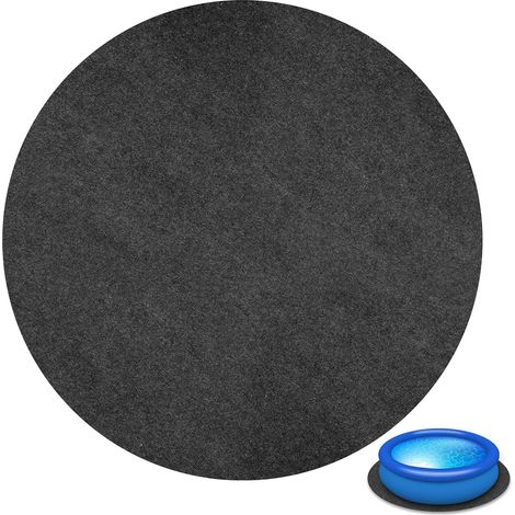 Tapis de Protection de Sol pour Piscine Rond 198cm  Avec dos en PVC - Antidérapant et découpable - Pour sauna de jardin, protection du sol contre les pierres (1/5)