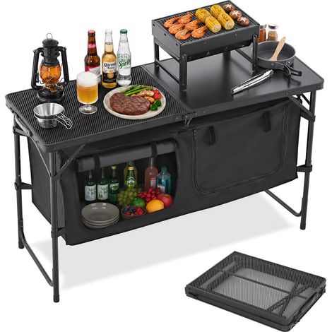 Tavolo da Cucina da Campeggio, 3 Altezze Regolabili (1/5)