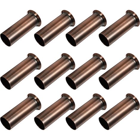 MINKUROW Copricandela per lampadario a lume di candela 12 pezzi Copricandelabro in metallo bronzato rosso Anello di illuminazione per lampadario con candelabro Manicotto per candelabro (30x80mm) (1/5)