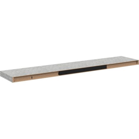 Scaffale a Parete Grigio Cemento 120x23,5x3,8 cm in MDF vidaXL