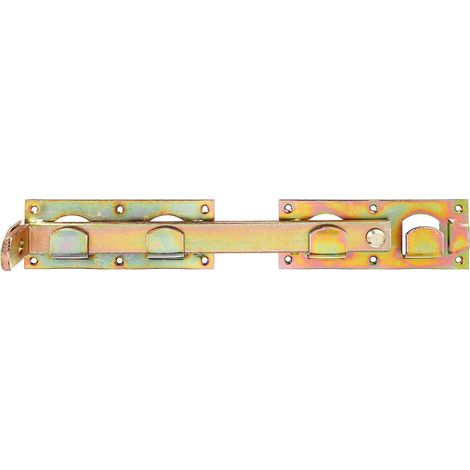 Pestillo galvanizado para puerta de doble hoja Alberts de 423 × 70 mm