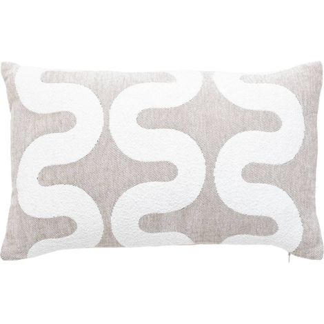 Funda de cojín Jeni chenilla Lino beige 50x30cm - Atmosphera créateur d'intérieur