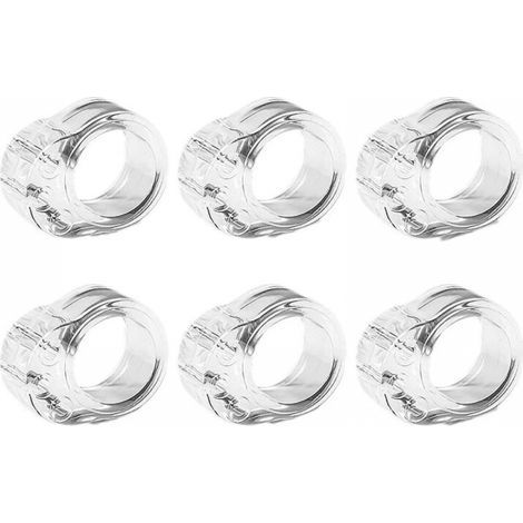 Set di 6 protezioni per maniglie in PVC, antiurto, trasparenti, per proteggere pareti, porte, finestre e mobili. (1/5)
