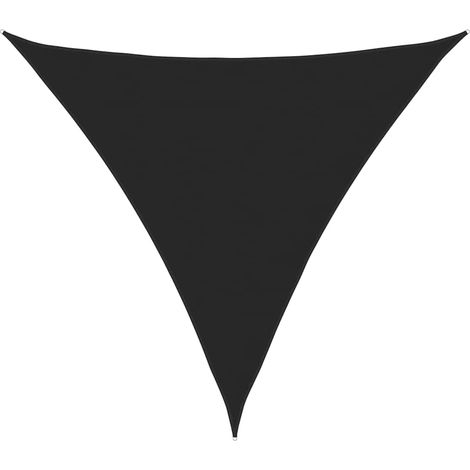Vela Parasole Telo Ombra Parasole a Vela Oxford Triangolare 4,5x4,5x4,5 m Nero (1/4)
