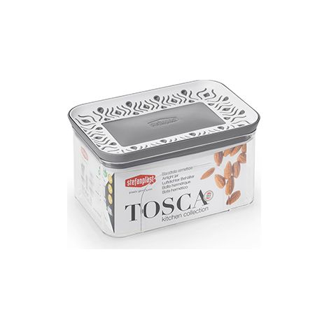 BARATTOLO RETTANGOLARE 'TOSCA' grigio/bianco - STEFANPLAST (1/2)
