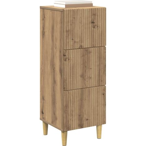 Maison Exclusive - Mobile con Cassetti Rovere Artigianale 33 x 34,5 x 90 cm