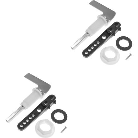 2ensembles Poignée De Chasse Eau Pour Réservoir De Accessoire Et Facile à Installer Pour Salle De Bain Remplacement De Levier De Cuvette De Toilette (1/5)