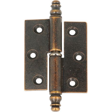 Cerniere per mobili ottone bronzato con testina - 40 x 40 mm. DX - 2 pz.