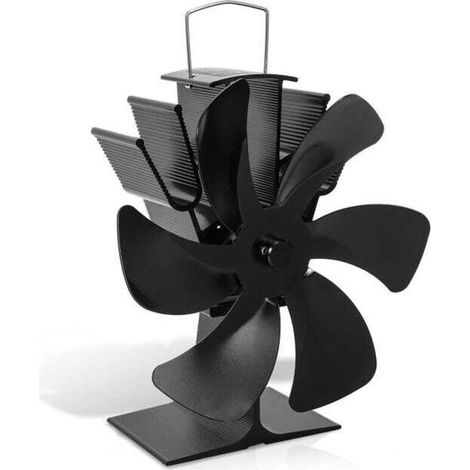 Ventilateur Poele Bois, 6 Pales Silencieux Ventilateur Cheminee pour Cheminée/Poêle à Bois/Poele a Granule (1/4)
