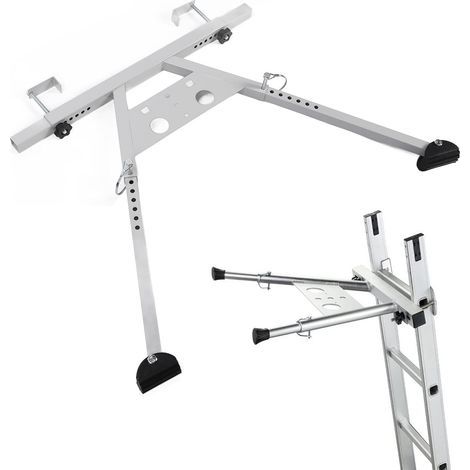 Stabilisateur d'échelle, Capacité de charge réglable 380lb Escalier de toit avec coussinet de fond en caoutchouc antidérapant, Stabilisateur d'échelle lourd pour les gouttières de toit (1/5)