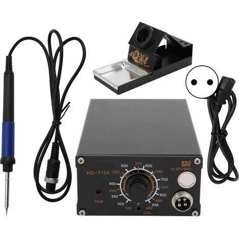 Station de soudage T12A en alliage d'aluminium, outil de brasage intelligent pour électronique, prise UE AC90-260V (1/5)