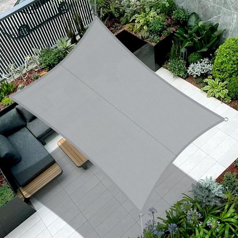 1 Voile d'ombrage Rectangulaire 3x4m, Imperméable, Protection UV 95%, Pour Jardin Terrasse Balcon (1/5)