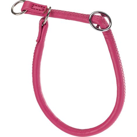 Ferplast VOGUE CS Collier semi-étranglé en cuir pour chiens. Variante 10/50 - Misure: A: 50 cm - B: Ø 10 mm - Fuchsia (1/2)