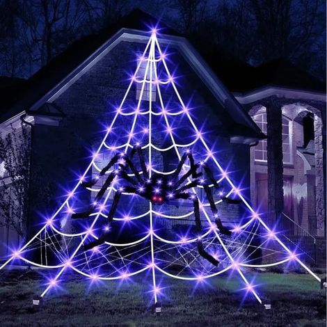 Toile d'araignée - 5M - 250 LED - Violet - Halloween (1/4)