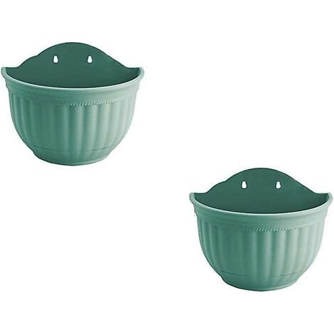 royaluxe- Lot de 2 Pots Jardinières Suspendues Décoration Mariage Maison Jardin Fenêtre Porche (1/4)