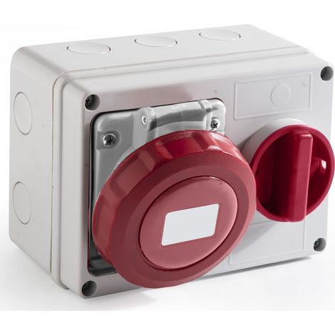 Connecteur industriel RS PRO, 3P+E, 16A, 400 V, Montage mural ( Prix pour 1 )
