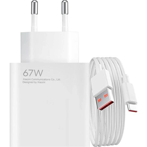 Xiaomi BHR9465EU 67W 6,2A USB-A-Wandladegerät mit USB-C-Kabel – Weiß